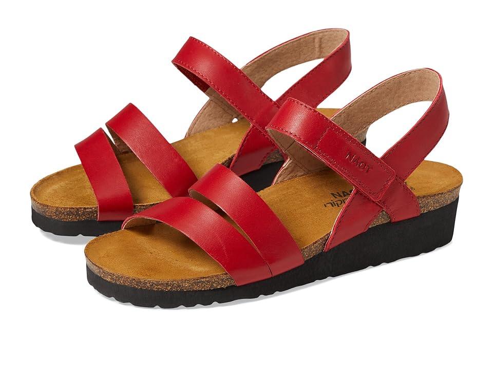 Naot Kayla Women's Sandals Kiss Red Leather : EU 40 (US Women's 9-9.5) M, Leather/Suede