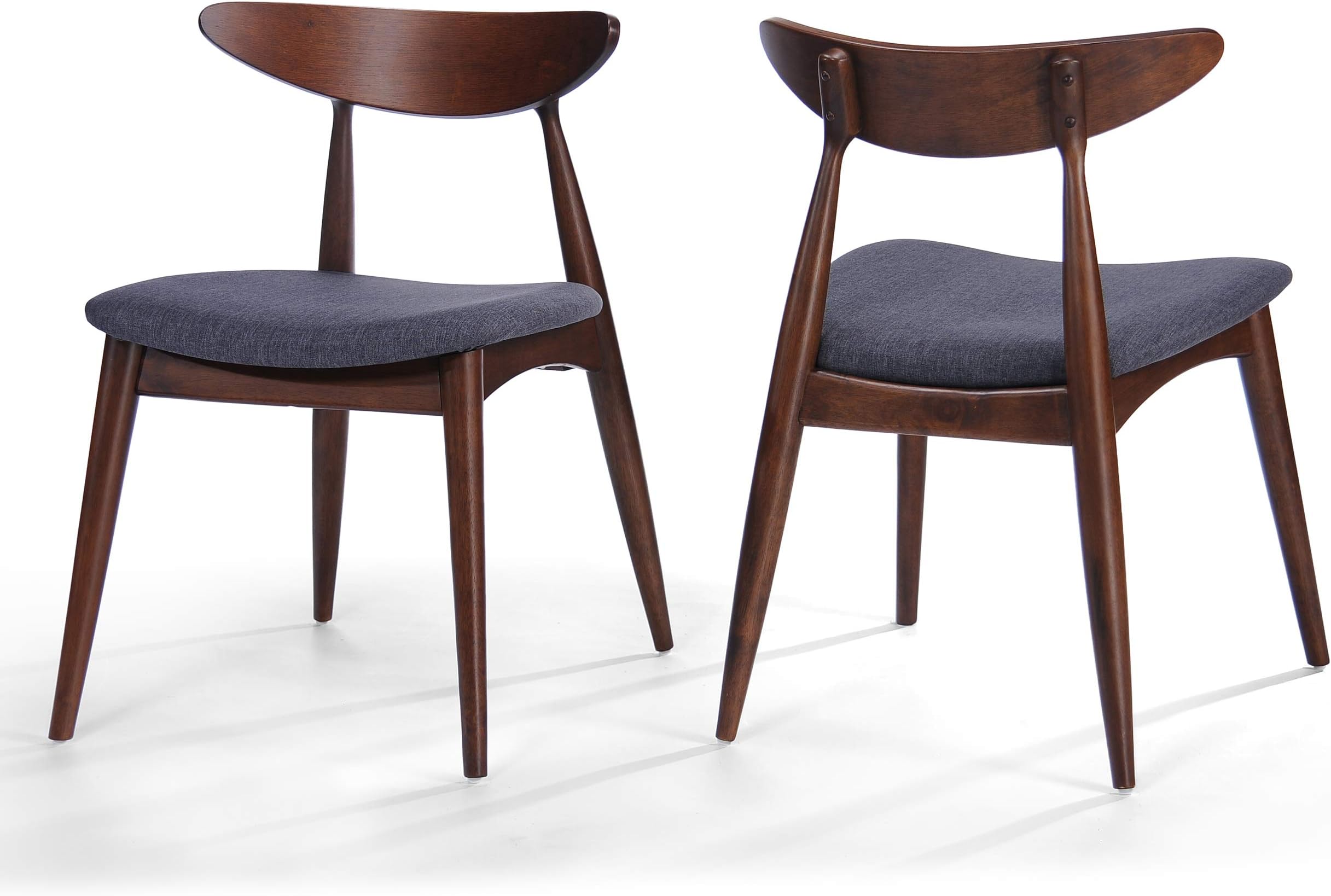 Barron Fabric Dining Chairs, 2-Pcs Set, Charcoal