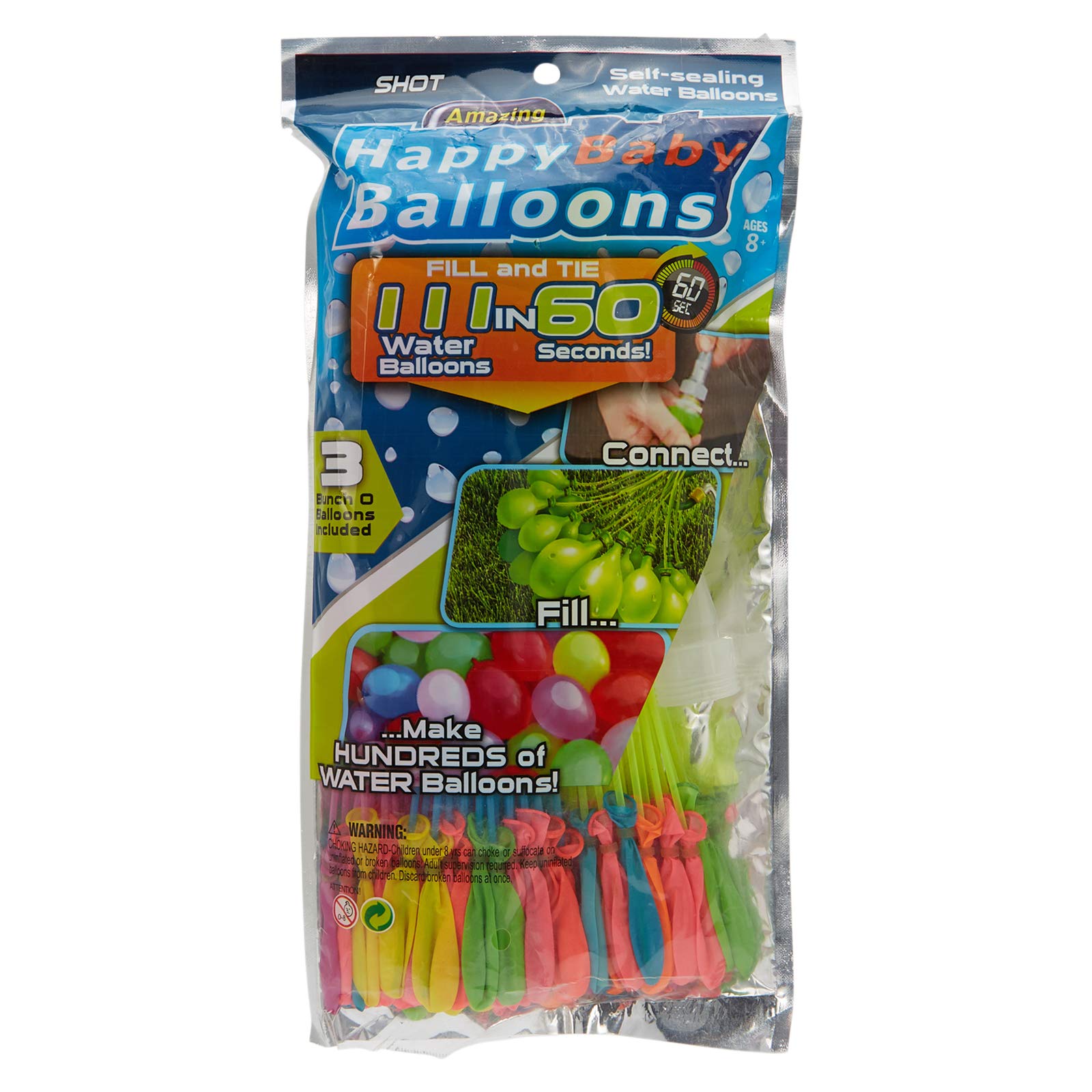 Party Time Water Balloon 111 Pieces Assorted Color