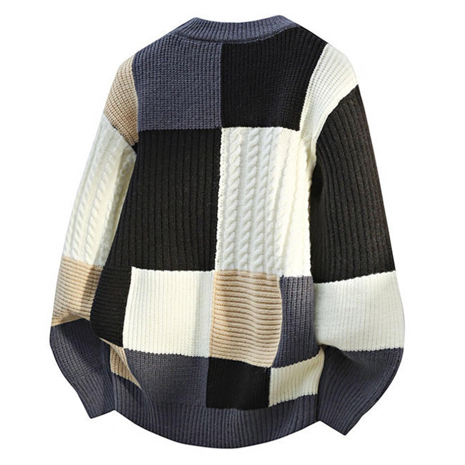 Jersey Hombre Invierno SuéTer Manga Larga Suéter de Hombre con Manga Larga, Tejido Suave y Cálido para Uso Diario y Estilo