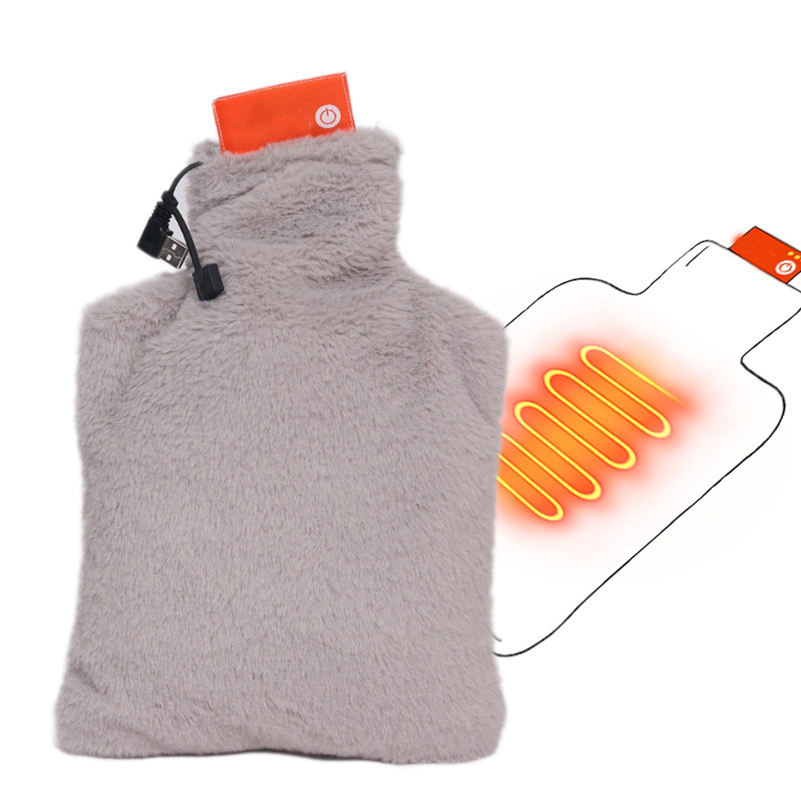Cuscinetto riscaldante con 3 impostazioni di calore, spegnimento automatico, ricaricabile tramite USB, per uso domestico
