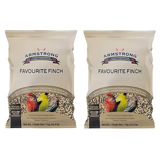 Armstrong Wild Bird Food Favourite Finch Bird Seed Blend, 15.4 Pounds (Pack of 2) - with White Millet, Canola, Nyjer and Sunflower Kernel Chips for American Goldfinches, House Finches & Songbirds