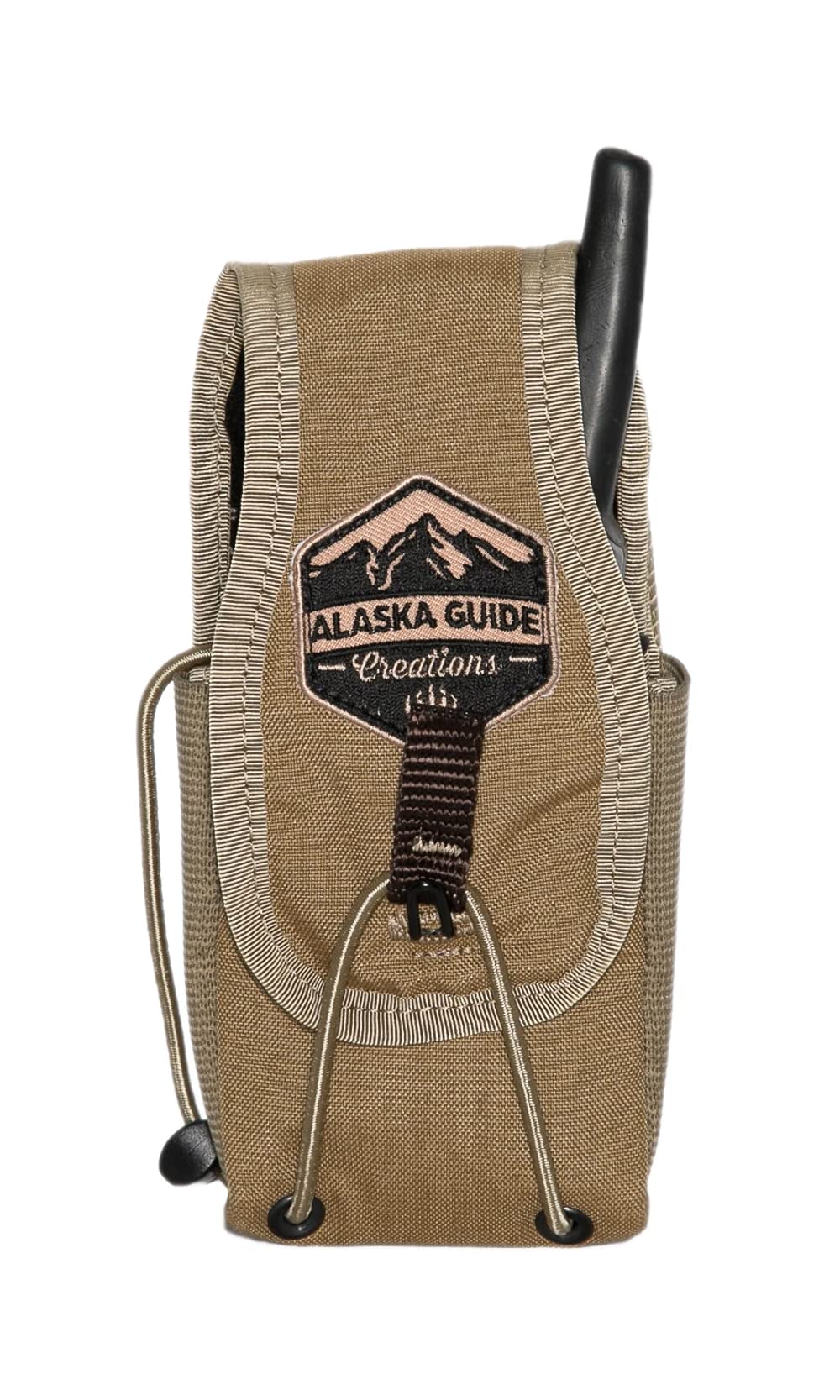 Alaska Guide Creations in-line Camo Accessory Pouch | Adapter GPS Radio Holder | One Size Fits Most Walkie Talkie Pack (Coyote Brown)