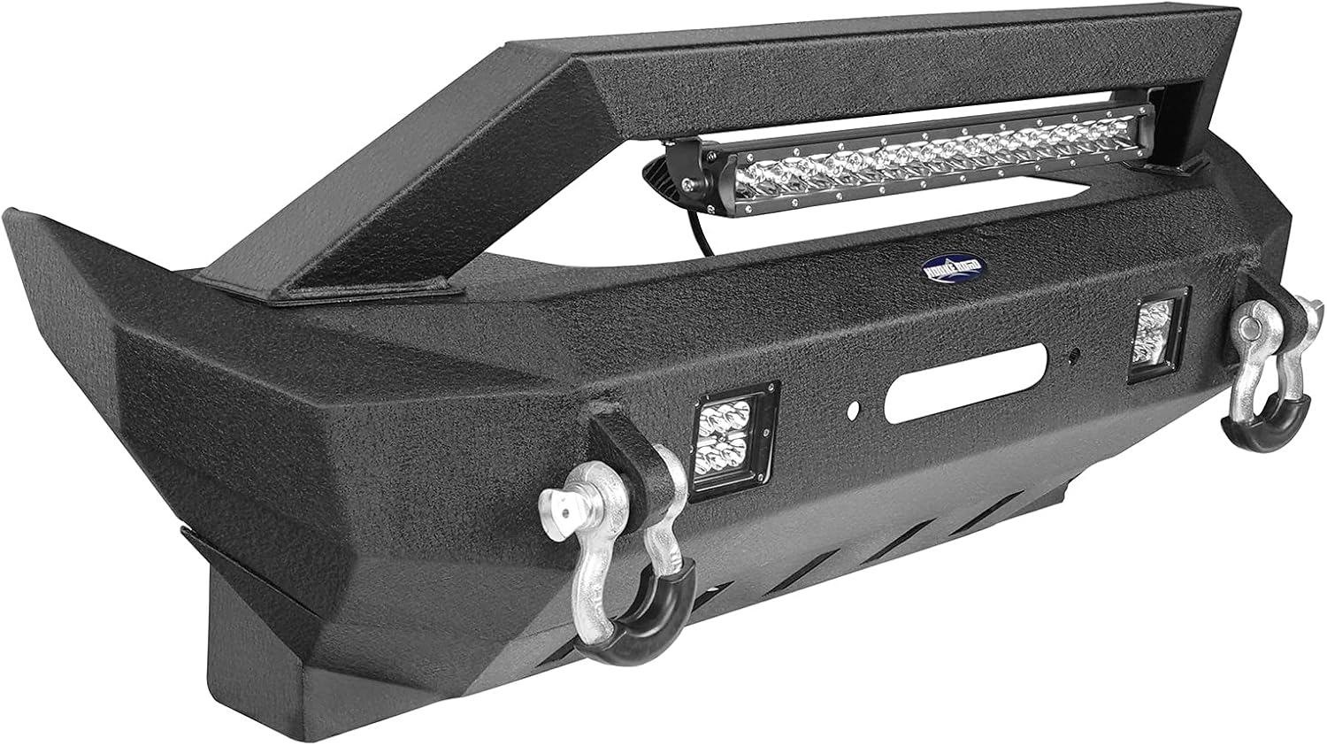 Wrangler Jeep JL JT Front Bumper w/Winch Plate & LED Spotlight Bar For Jeep Wrangler JL & Gladiator JT 2018 2019 2020 2021 2022 2023 2024 2025 2026