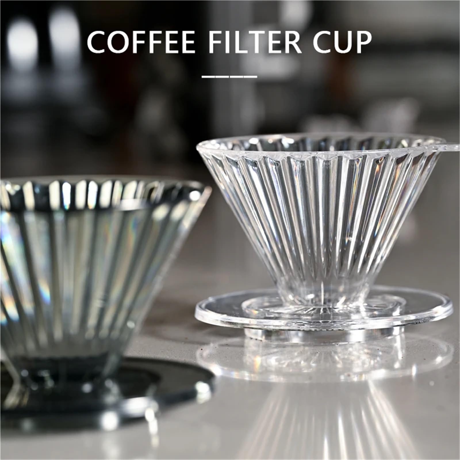 1 Stück wiederverwendbarer Kaffeetropfer for 1–2 Tassen | Harz-Kaffeefilter for Übergießen von Barista-Kaffee, Kaffeetrichter, Filterbecher, Handtropf(Transparent)