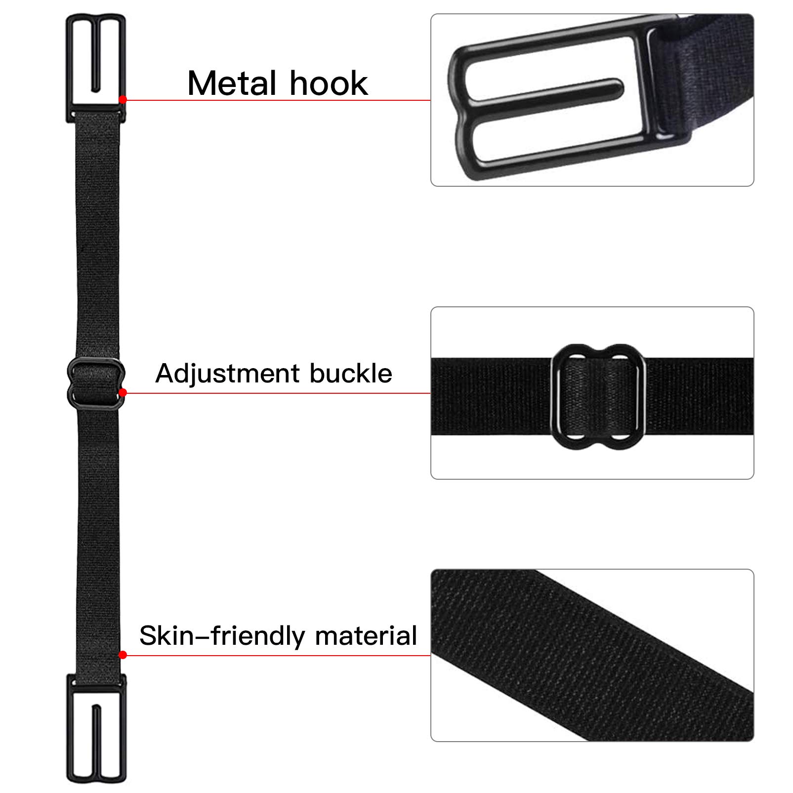 Corda Per Occhiali Regolabile - 18 Pezzi Bianco E Nero - Antiscivolo E Morbida - Foto 5