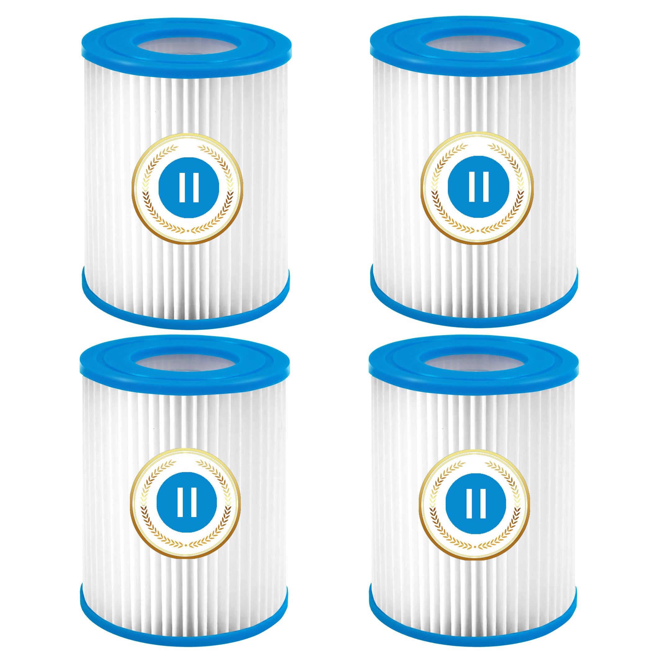 Pool filterkartusche typ II,136mmx106mm Ersatzfilte Cartridge,kompatibel mit 58094, 58386 Pumps, für Poolfilter (4 Pcs)