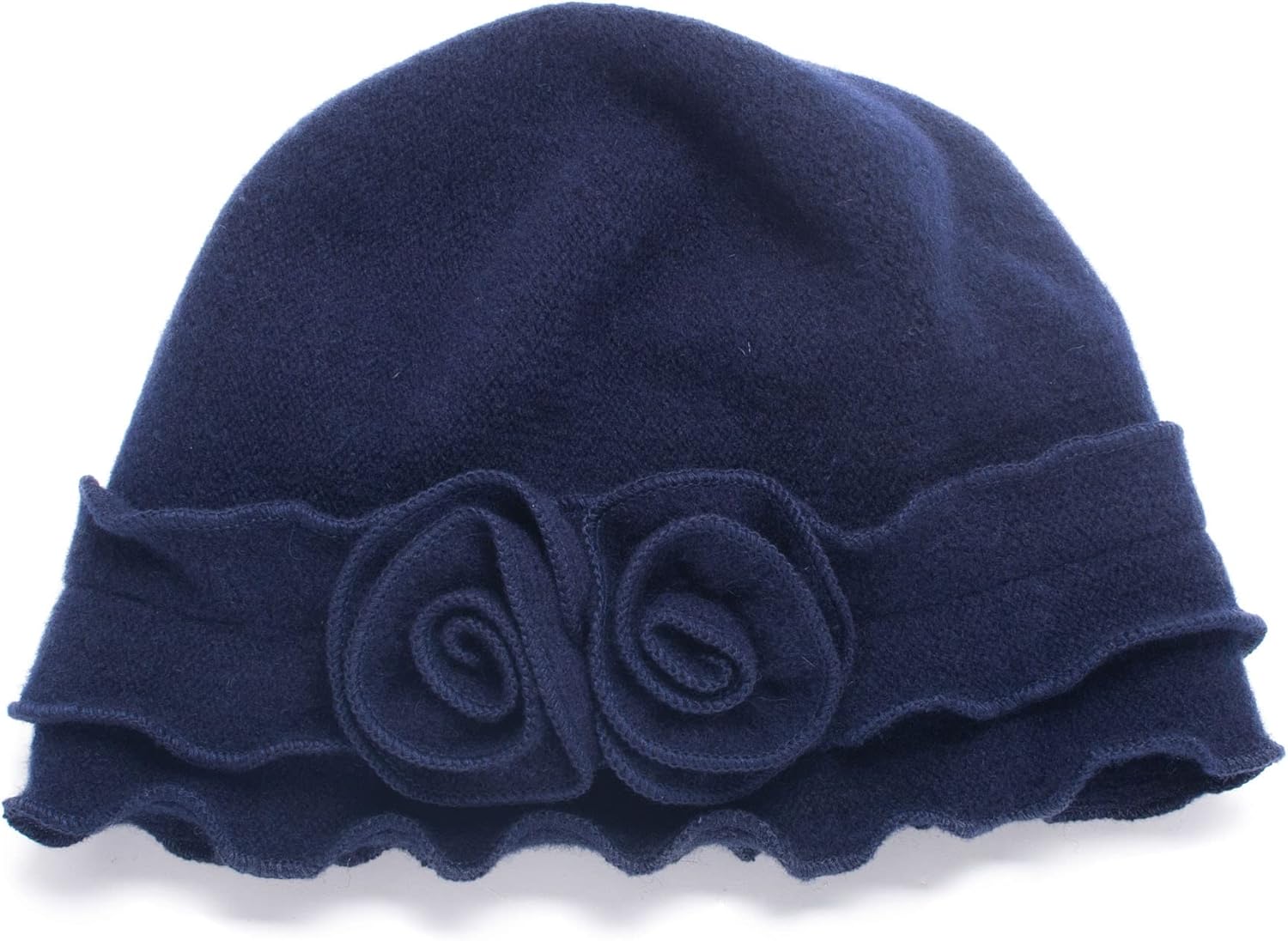 Womens Gatsby 1920s Winter Wool Cap Beret Beanie Crochet Bucket Flower Hat A285