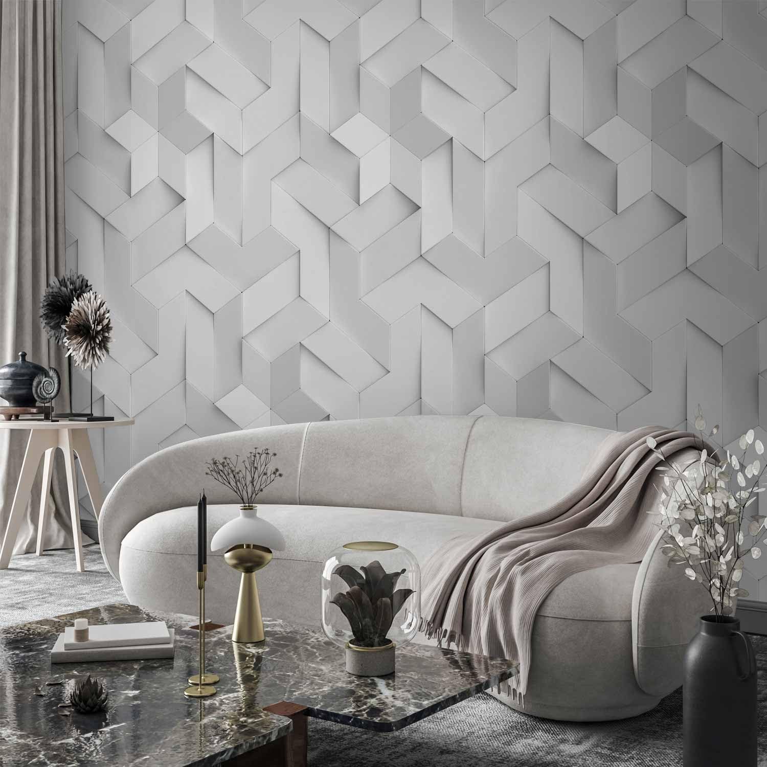 artgeist Wall Mural 3D Effect 177x124 in - Non-Woven Wallpaper Fleece Wall Decor Photo Print Picture Image Design Abstract Geometrical Optical Illusion f-B-10037-a-a