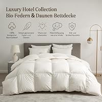 BPC Luxus Pehelypaplan 155x220 cm - Organikus Pamut Négy Évszakos Dunyha, Ultra-Puha Szállodai Minőség, Hipoallergén, Légáteresztő, Oeko-Tex 2