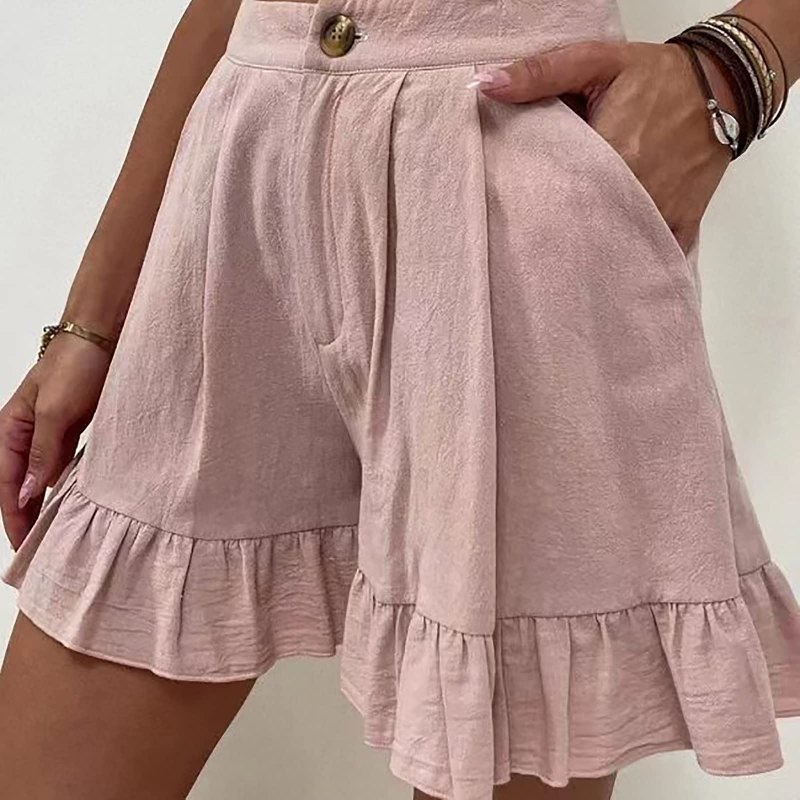 Short de Sport Court pour Femme Taille Haute, Legging, Yoga, Cyclisme, Course à Pied, Été, Short de Sport avec Poches