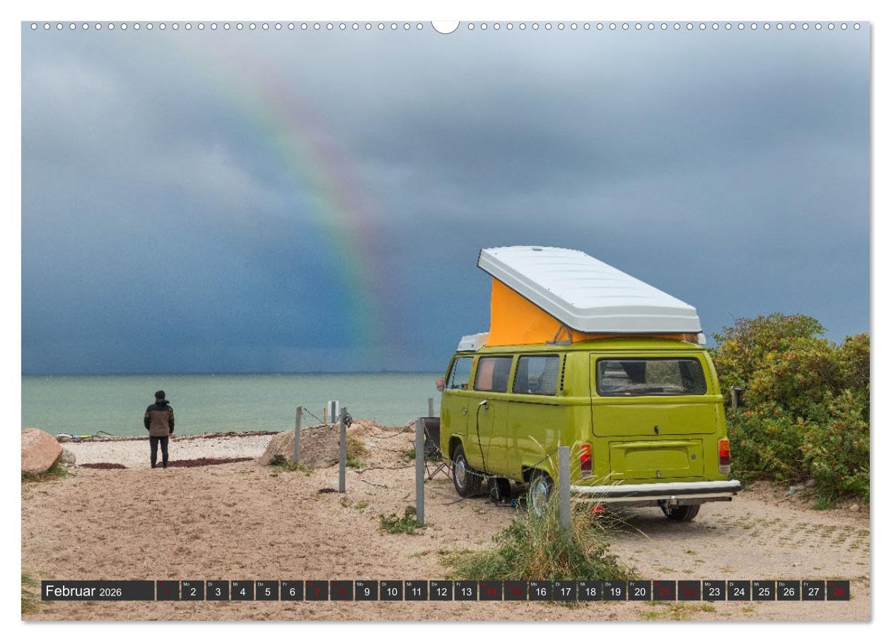 Vanlife - Glücklich auf vier Rädern (hochwertiger Premium Wandkalender 2026 DIN A2 quer), Kunstdruck in Hochglanz: Leben und Reisen im Wohnmobil (CALVENDO Orte)