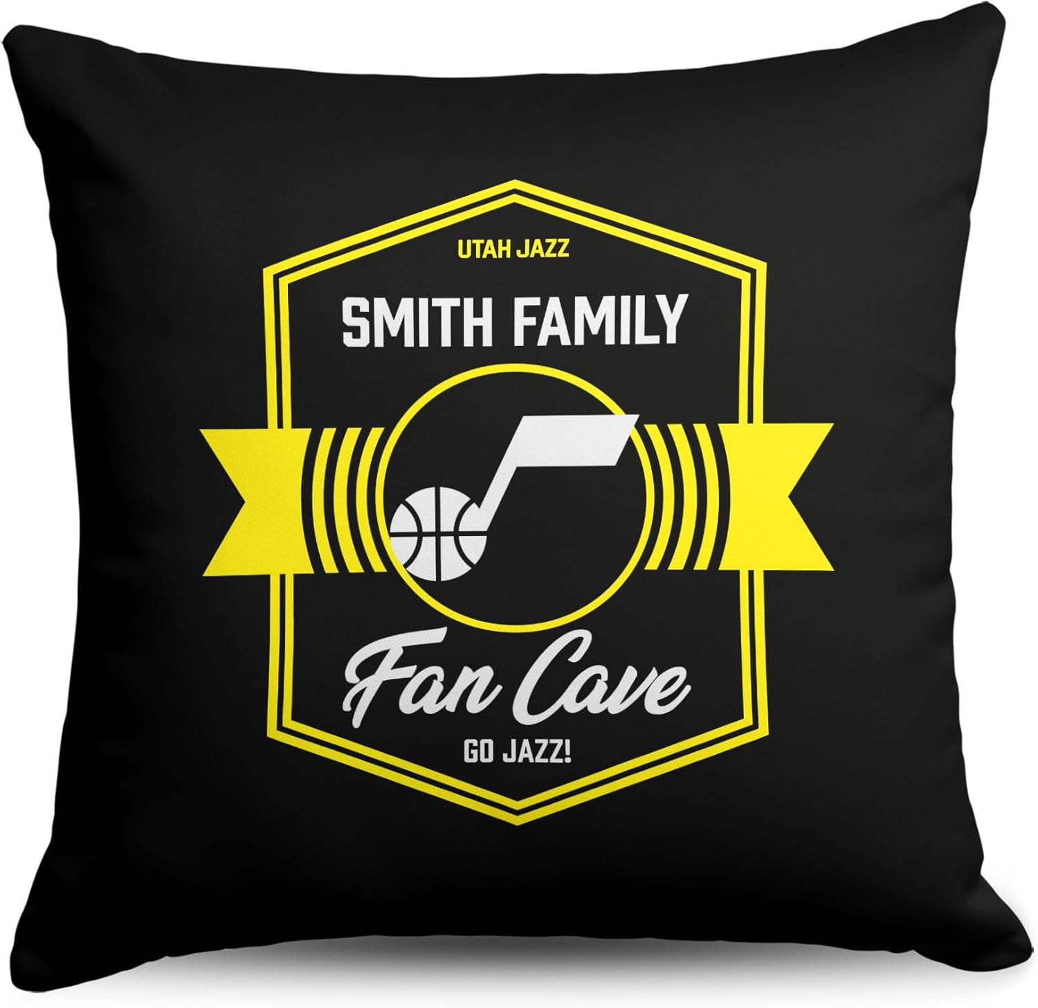 NORTHWEST NBA Utah Jazz, Dominion, Personalized Throw Pillow, 18 x 18 Inches