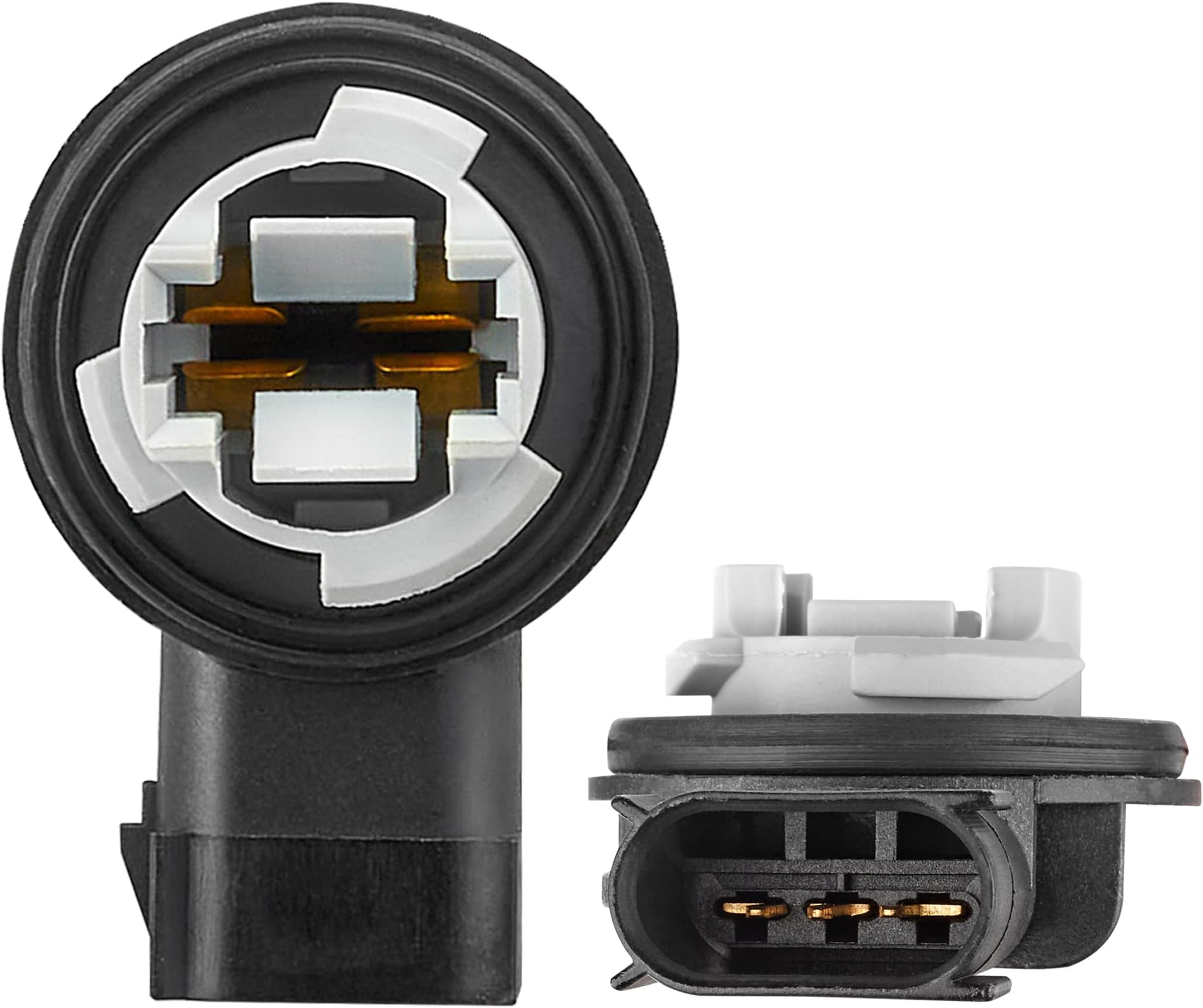 RED WOLF Tail Turn Signal Light Socket Fit for Dodge Ram 1500 2500 3500 2009-2020, Jeep Wrangler JK 2007-2016 3 Terminal Lamp Rear Tail Light Bulb Plug Socket OEM# 68226719AA 2 PCS