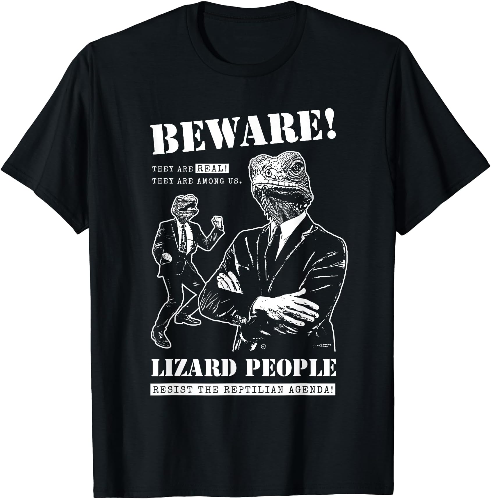 UFO NerdsLizard People T-Shirt