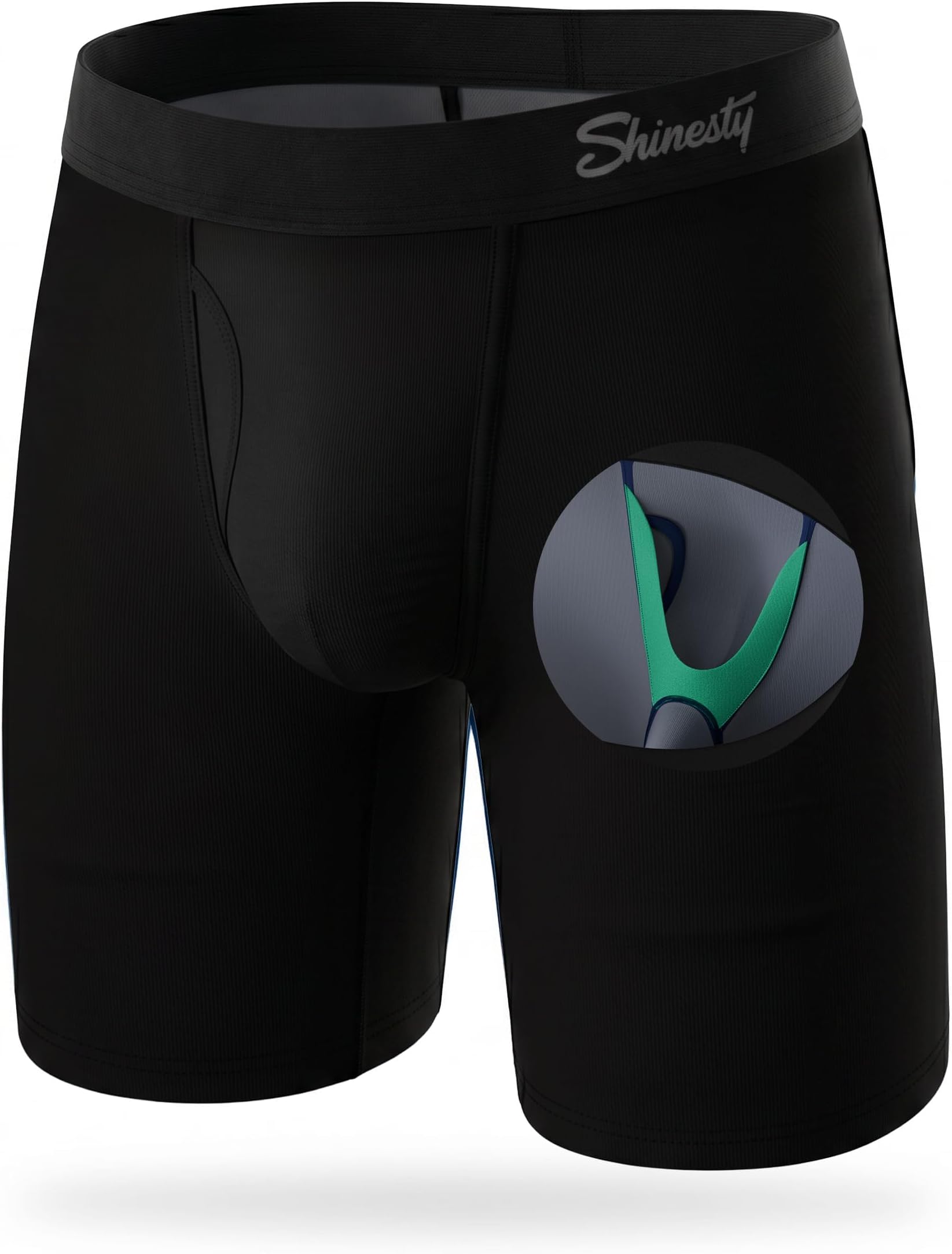 - Long Leg Boxer Briefs for Men - Support Ball Hammock Underwear