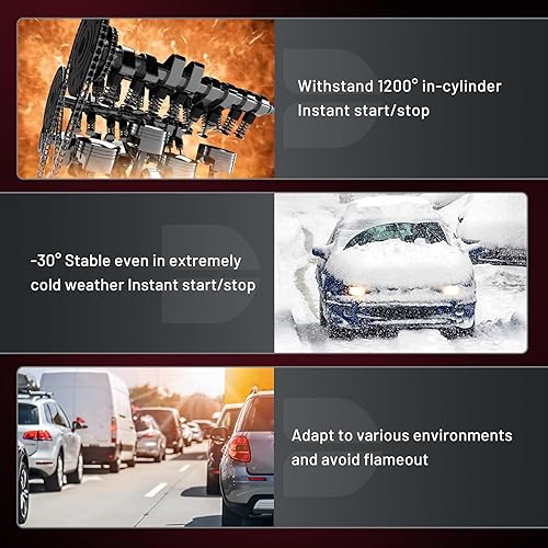 Miniatura 6 de BDFHYK Juego de 4 bujías de iridio compatibles con Hyundai Santa Fe Tucson, compatible con Kia Forte Koup Sorento Forte Optima, Altima Sentra, tC