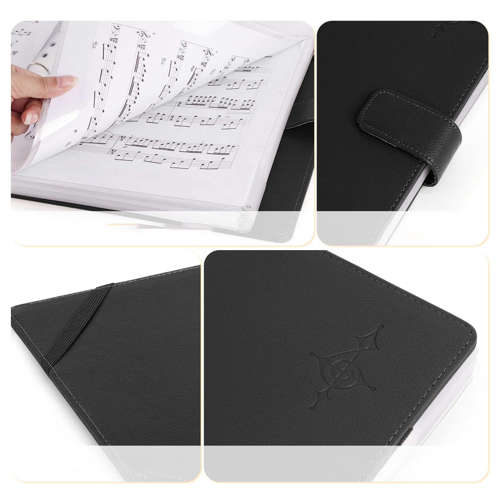Carpeta de archivos de música, partitura de piano, clave de música, almacenamiento de documentos, bolsa para hojas, conciertos, carpeta coral, soporte para piano