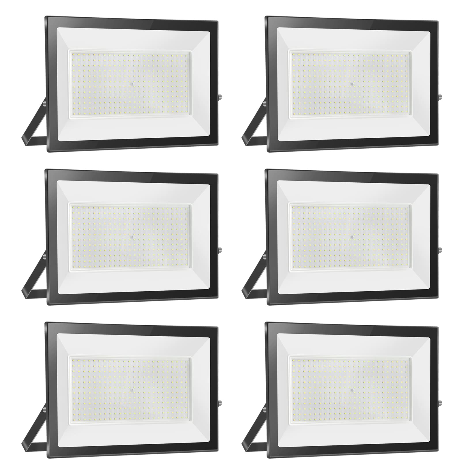 Probapro 6pcs 300W LED Strahler Außen 30000LM Kaltweiß IP65, Flutlicht LED Außenleuchte, LED Strahler Aussen für Hinterhof, Garten, Werkstatt