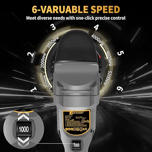 Miniatura 2 de Pulidora inalámbrica de coche de 5 pulgadas, pulidora profesional sin escobillas de 21 V con 2 baterías de 4.0 Ah, Pulidora orbital de Autos