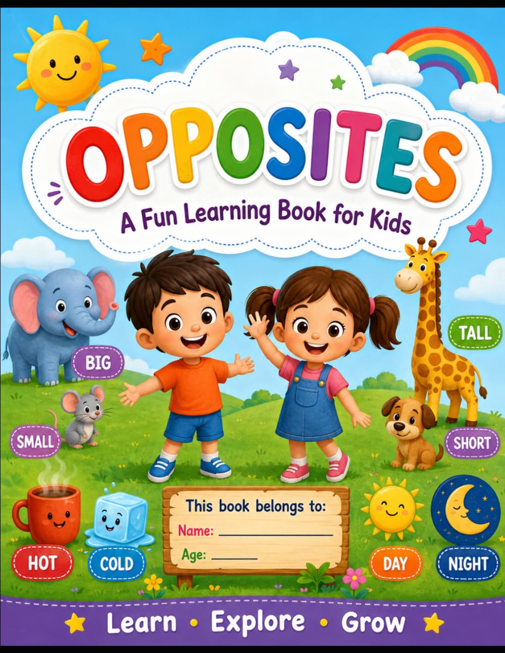 My First Opposites Picture Book: Learn Opposites, Build Vocabulary & Have Fun!