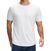 JEMLDL Men's Casual T Shirt Short Sleeve Cotton Blend T-Shirts Curved Hem Crewneck Summer Classic Basic Tee Shirts S-5XL