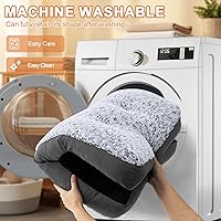 Vista 5 de POCBLUE Cama lavable de lujo para perros pequeños, tapete para jaula de perro de 23 pulgadas, almohadilla cómoda y esponjosa para perrera