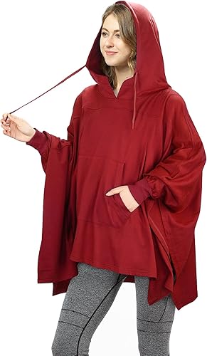 Miniatura 2 de Catalonia Sudadera con capucha de gran tamaño, capa casual con capucha, abrigo de murciélago, manta para adultos, mujeres y hombres