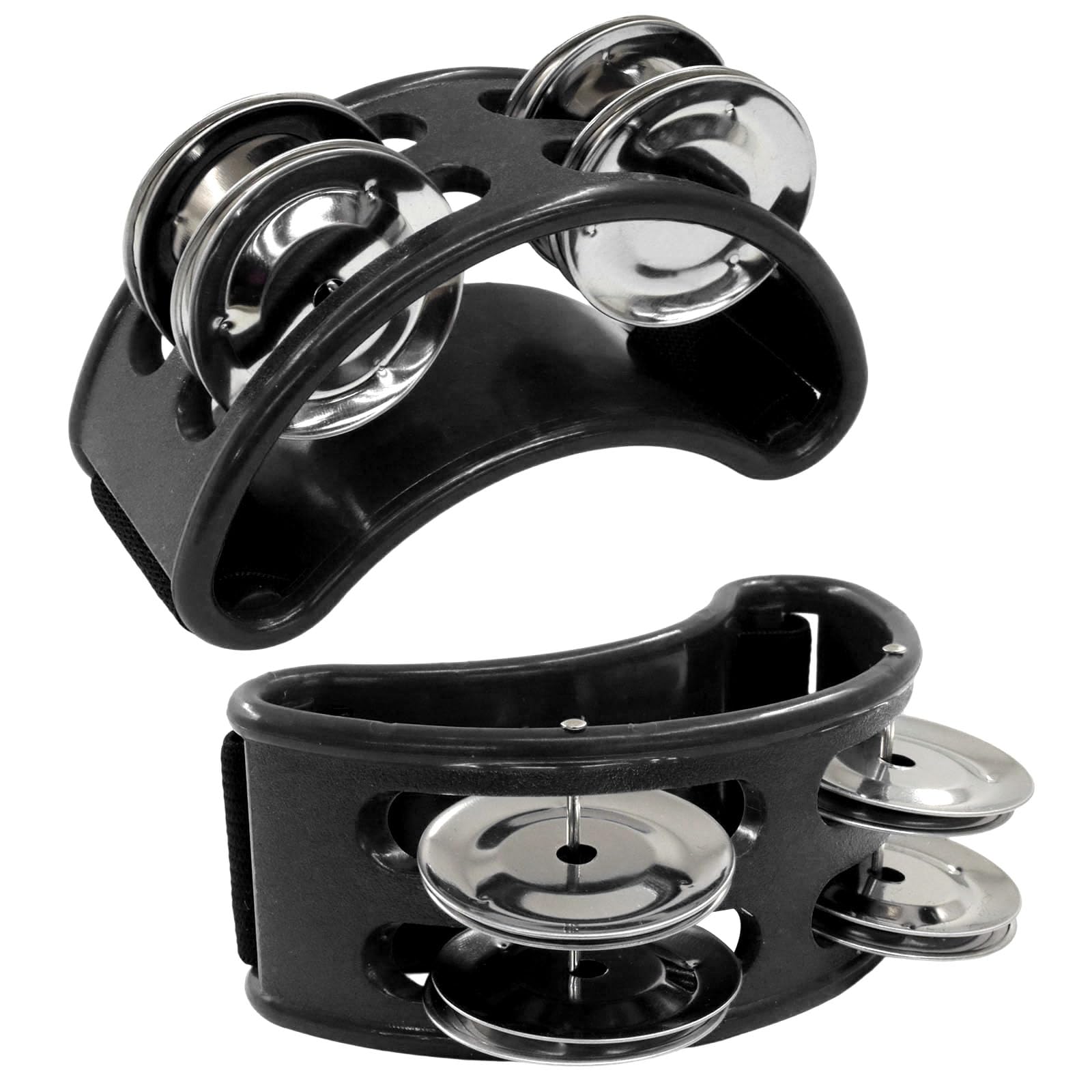 2 PCS Foot Tambourine Percussion Musical Foot Tambourine Pedal Steel Jingle Bells Percussion Instrument Foot Shaker Adjustable Steel