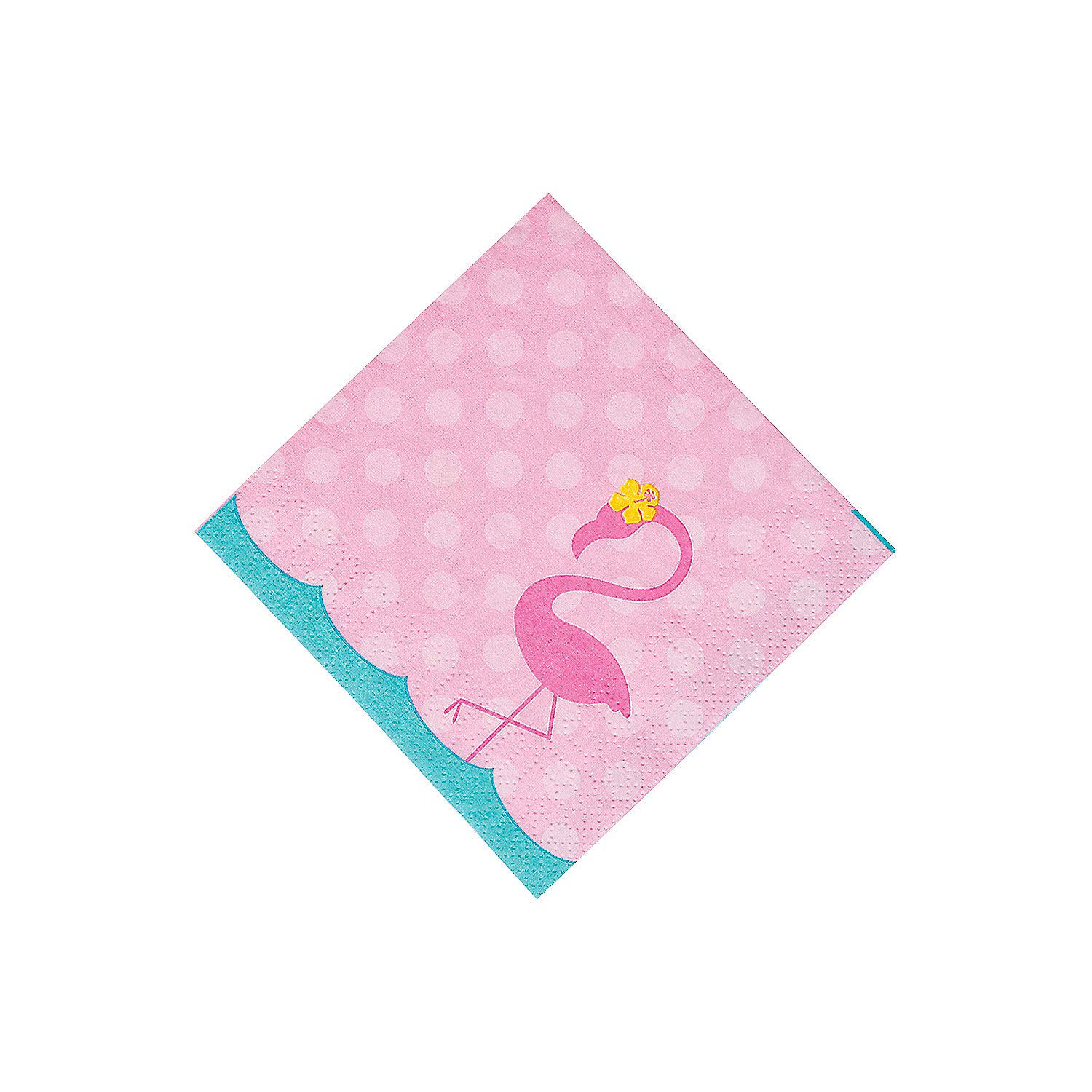 Flamingo Beverage Napkins - Party Supplies - Print Tableware - Print Napkins - Birthday - 16 Pieces