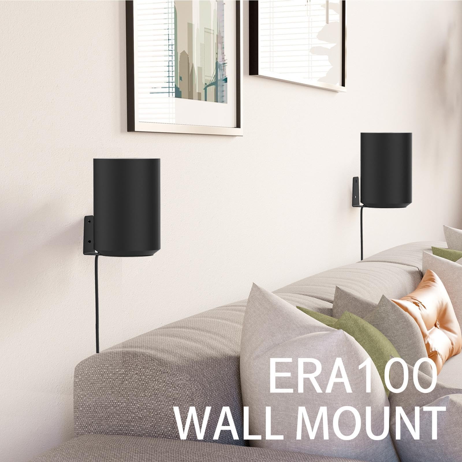 Soporte de Pared para Altavoz de 2 Piezas, Compacto, Resistente Y Robusto.