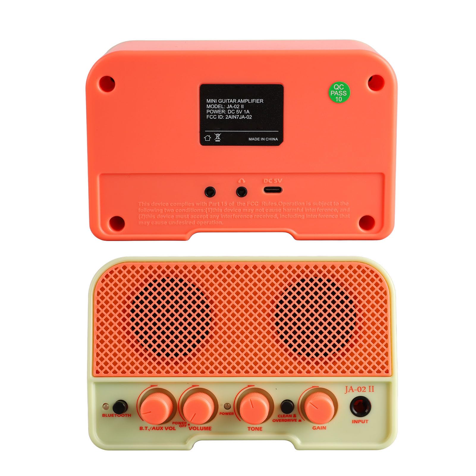 Amplificatore per Chitarra Elettrica, Amplificatore per Chitarra a Doppio Canale Mini Amplificatore per Chitarra con Connessione BT5.0 per Suonare (PINK)
