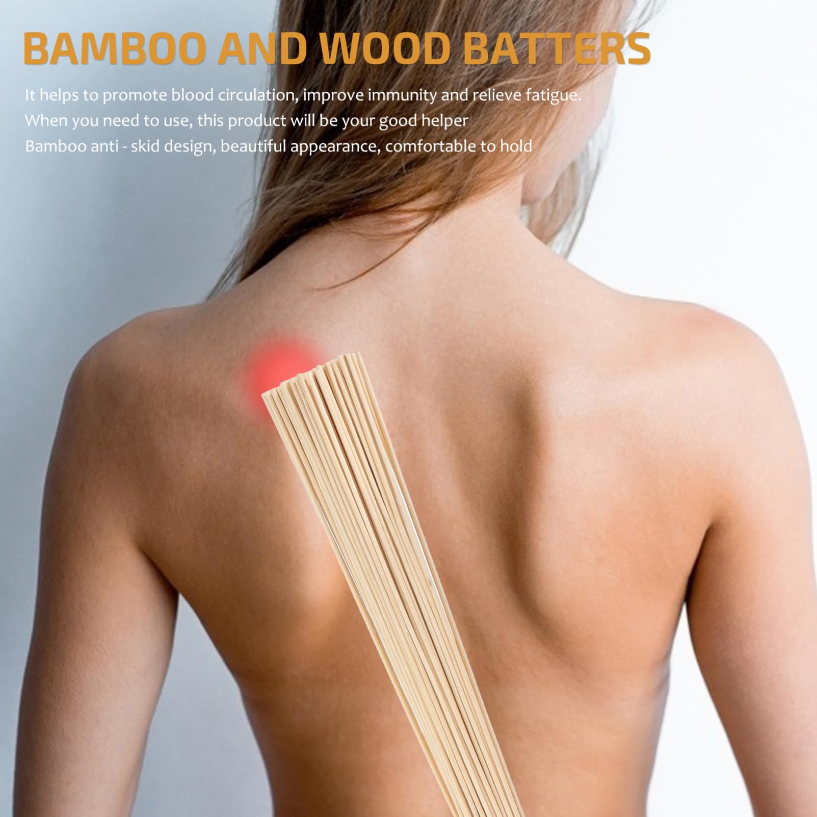 FRCOLOR 2 Pièces De Marteau De Massage En Bambou Outils À Main De Point D'Acupuncture De Massage Masseur De De Frappe Pour Le Corps À Fouetter