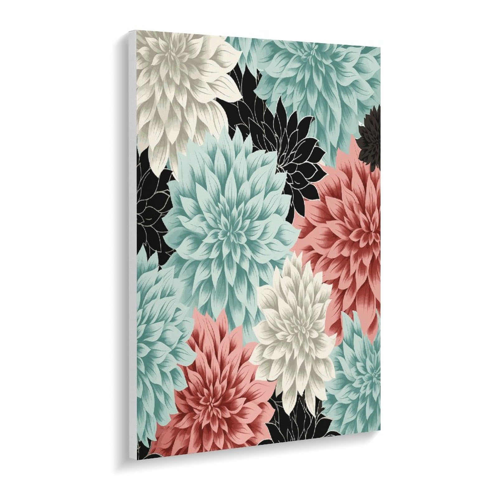 LPAGBCNU Malen-nach-Zahlen-Set mit Dahlien-Blumen-Motiv, für Erwachsene, Anfänger, Erwachsene, Malen nach Zahlen, Kits auf Leinwand, DIY-Acryl-Ölfarben, Gemälde mit Pinseln für Geschenk