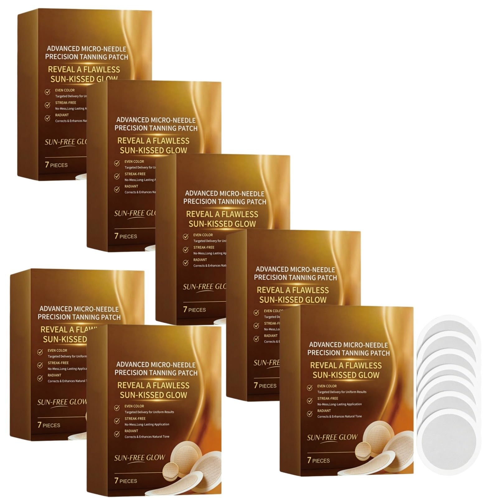 Sun-Free Glow Bräunungs-Patch ohne Sonne: neues Nano-Micro-Bäunungsnadel-Patch ohne Sonne, Micro-Bäunadel-Patch ohne Sonne für einen gleichmäßigen Bronze-Teint. Feuchtigkeitsspendende Formel