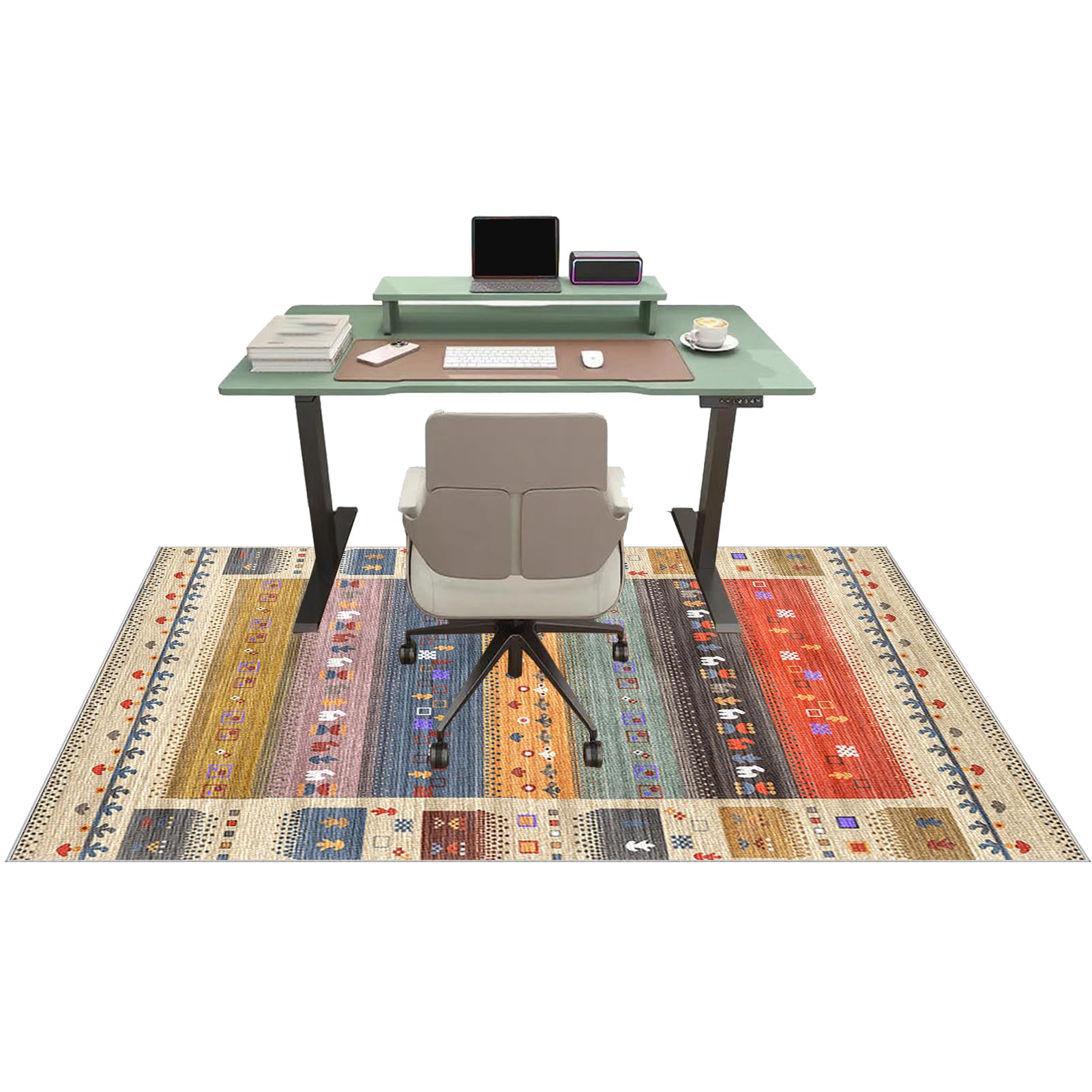 Tehocwiz Chair Mat for Carpet Floor, Office Chair Mat for Hardwood Floors, Desk Chair Mat for Rolling Chair, Low Pile Gaming Floor Mats, Multi-Purpose Carpet Protector for Home Office 120 x 140 cm