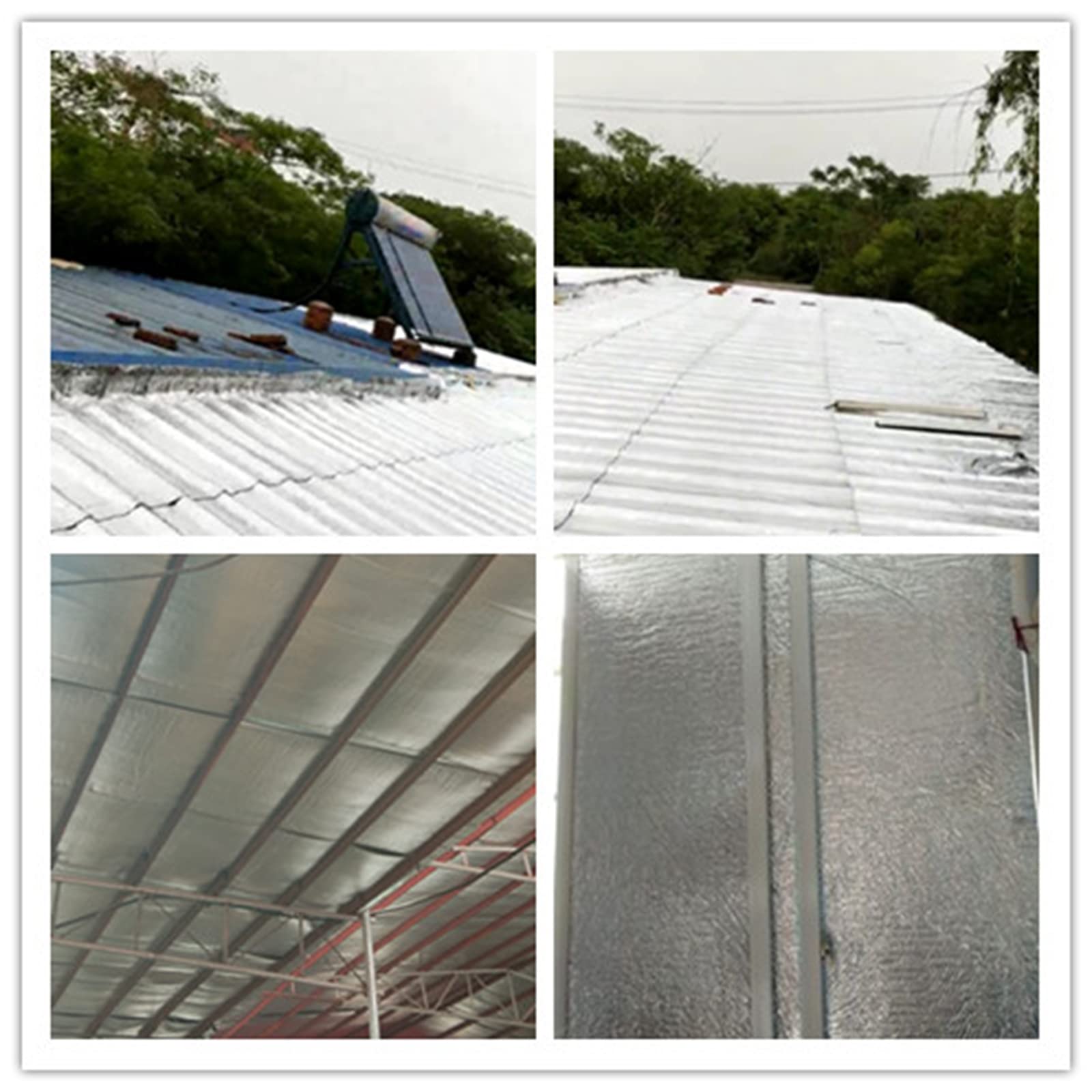 Aislante Térmico Reflexivo Película,Doble Burbuja Lámina Aislamiento Papel Aluminio,para Suelo Techo Pared,Aislante reflectante Calor y Frío,Aislamiento térmico a medida,10mm（thk）,1*10M (10m²)