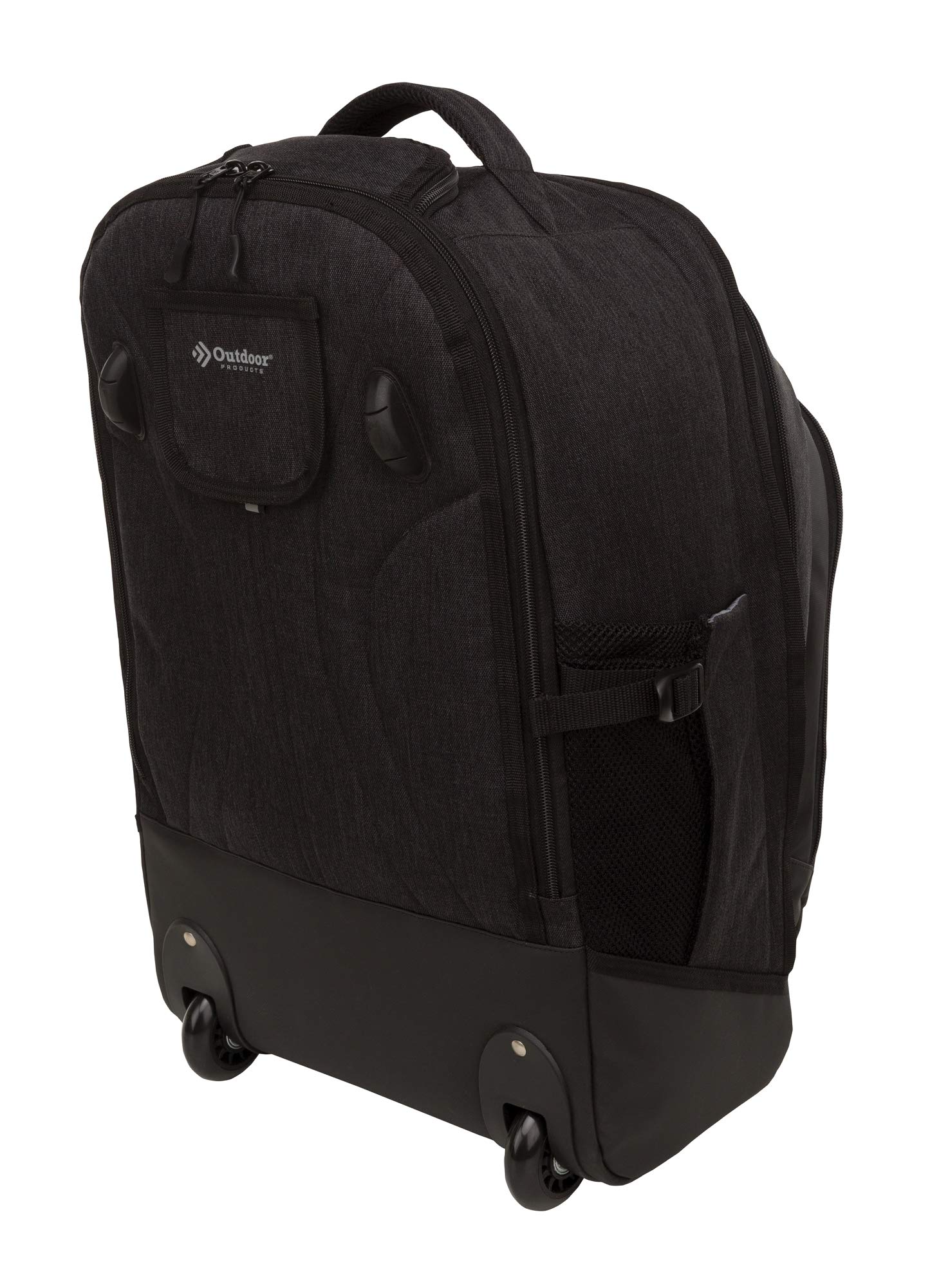 Outdoor Products Unisex Voyager plecak na kółkach, czarny tkany wrzosowy, jeden rozmiar