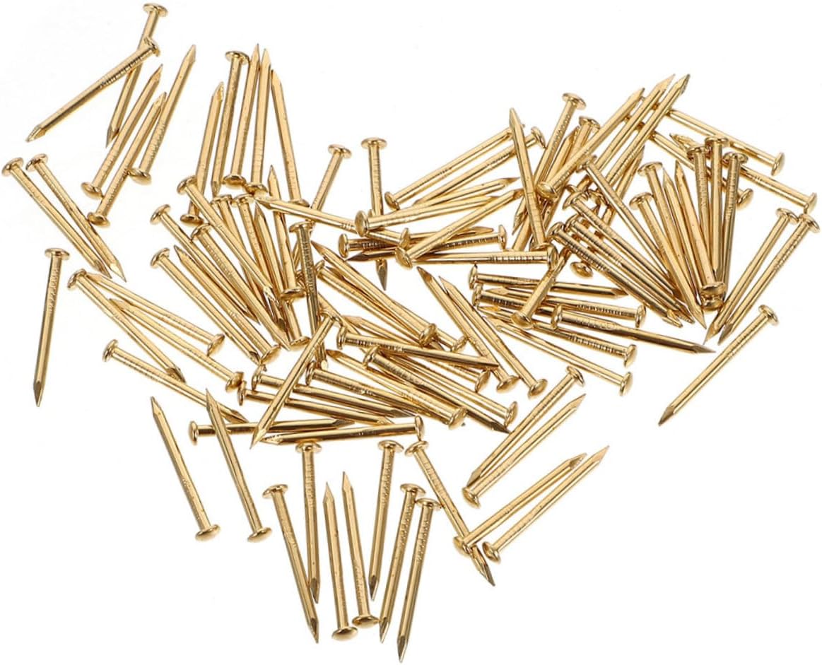 Gadpiparty 1000pcs Copper Hanging Nail Head Nail Wall Fastening Tool Copper Picture for Furniture Repair Metal Diy Projects and Home Decor Accessories