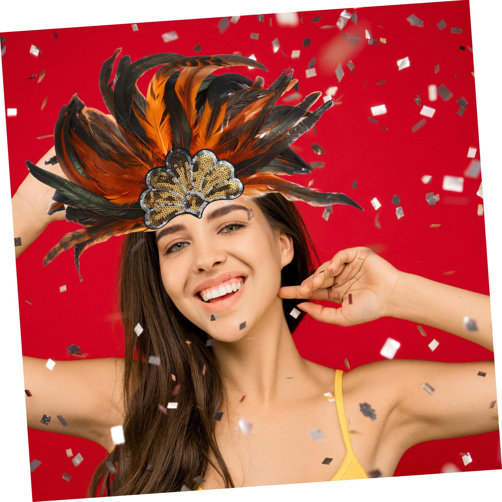 FRCOLOR Diadema De Para Festival Tocado Para Disfraces Indios Para Decoración De Cabello Para Eventos De Temática