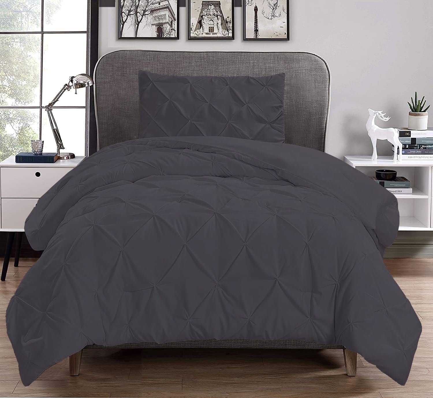 1 Piece Luxurious Pinch Pleated Oversized Queen Size (98