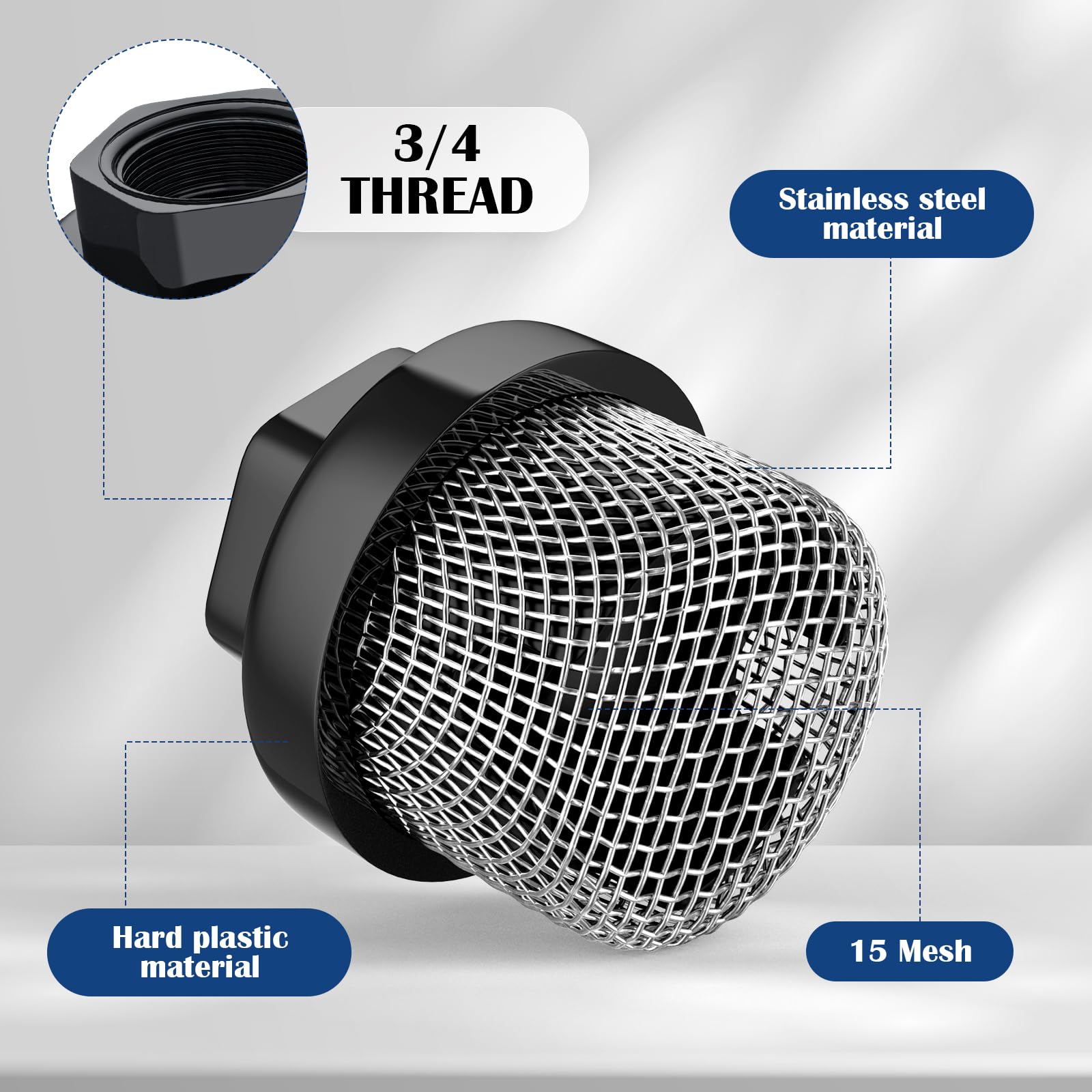 Garden Hose Strainer - Stainless Steel Inline Filter -3 Garden Hose Strainer - Stainless Steel Inline Filter -3