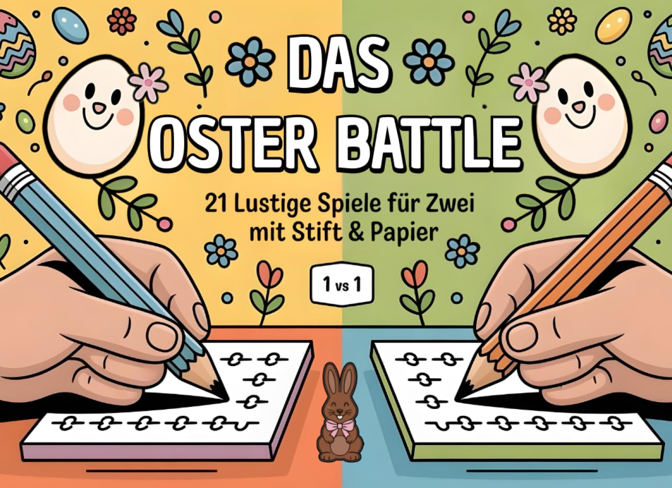 Das Oster Battle – 21 lustige Rätselspiele für Paare, Freunde, Familien oder die WG! Das perfekte Ostergeschenk für Zwei – Stift & Papier genügen: Das ... zu Ostern mit 10 exklusiven Bonusspielen!