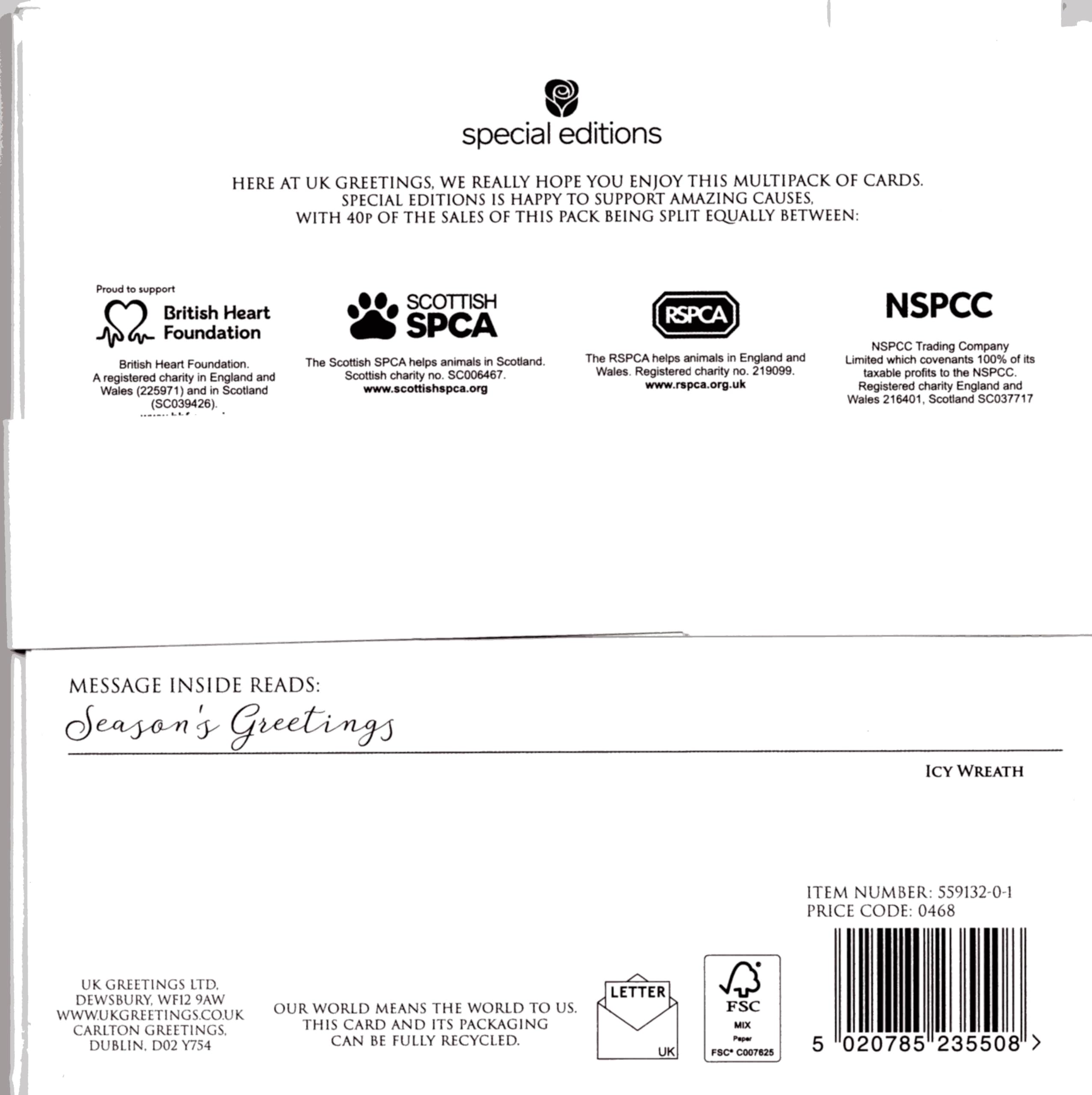 Pack of 6 Let It Snow Magical Charity Cards Multiple Charities 559132 - Image 4