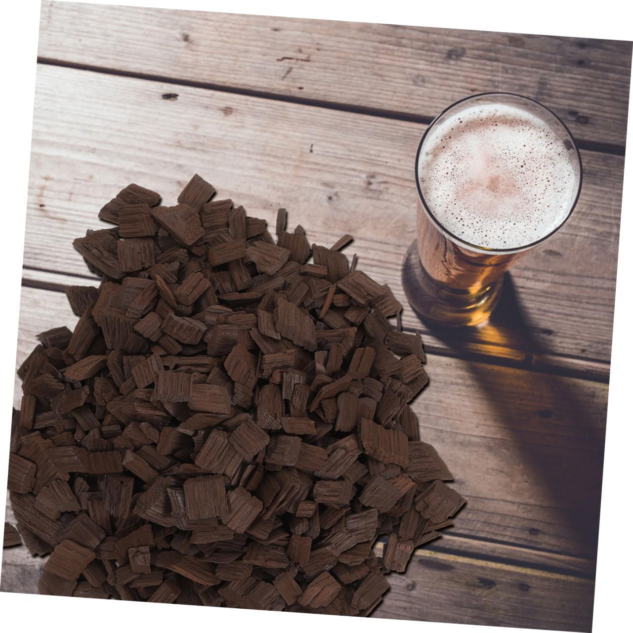 VOSAREA 1pack Home Brewing Oak Chips for Red Wine Heavy French Oak for Enhancing and Flavor Wine Making and Whiskey Brewing Reusable
