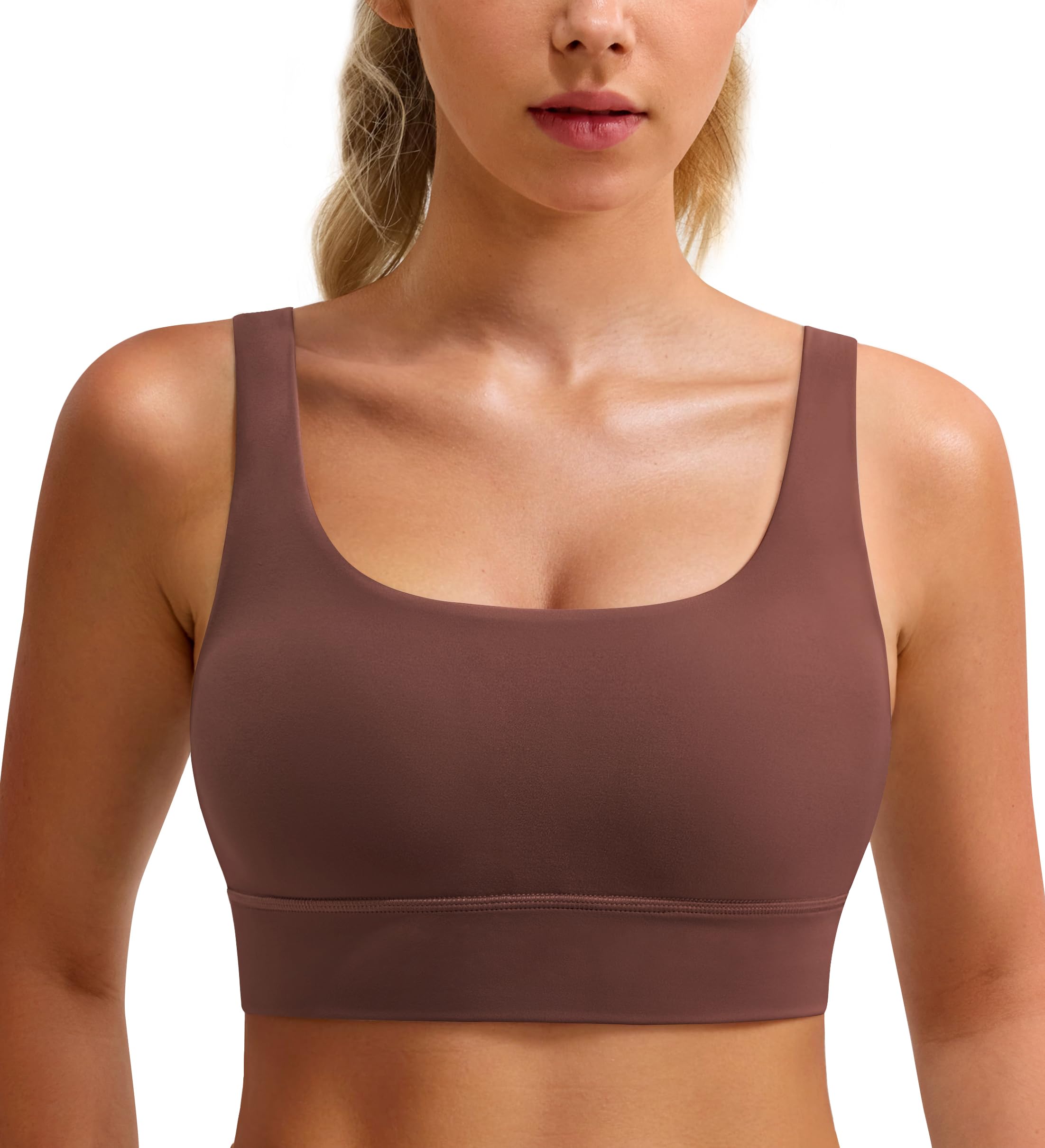 BAYDI Clouduxi - Sujetador deportivo para mujer, sin aros, sin costuras, con almohadillas y espalda en U para yoga y uso diario