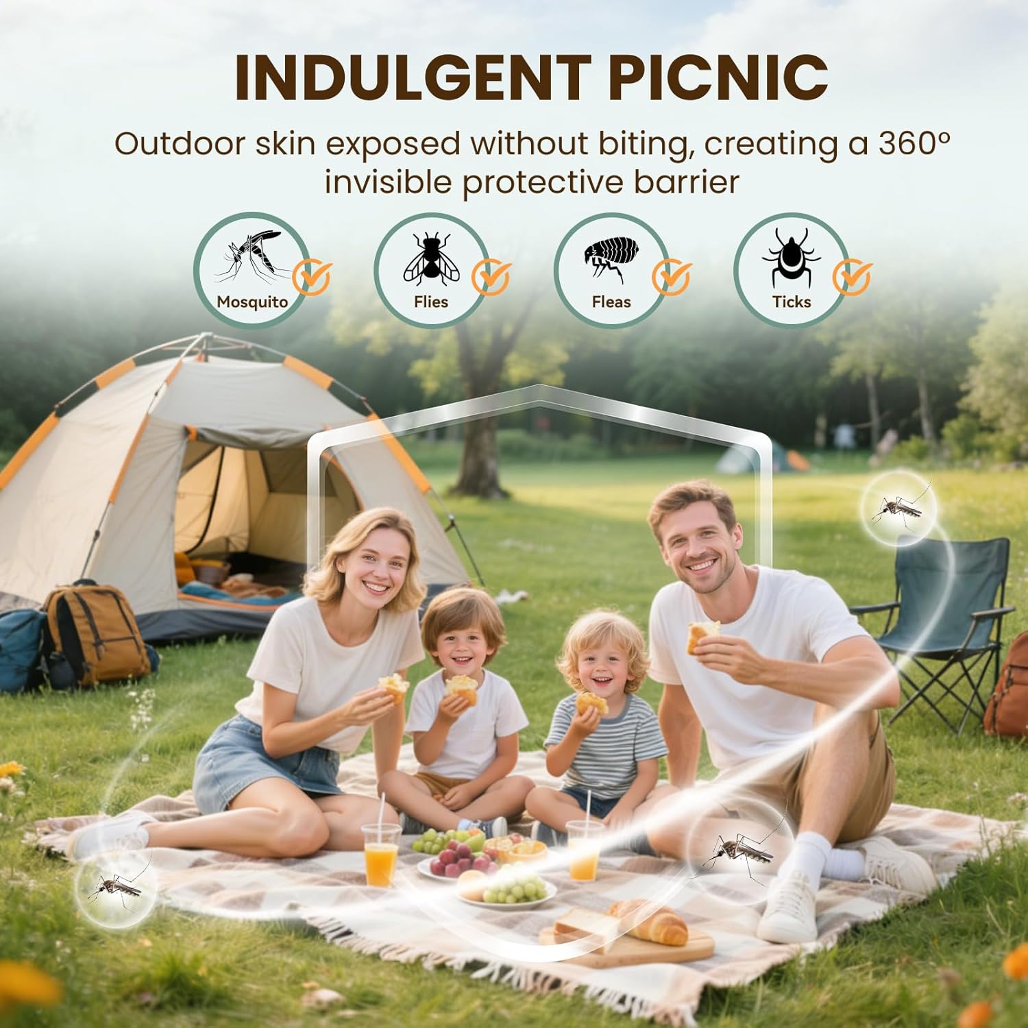 Mosquito Repellent 18 Pouches for Patio & Outdoor, Natural Mosquito Deterrent for Yard, Indoor Mosquito Control for Room & Bedroom, Keep Mosquito Away for Camping, RV, and Home
