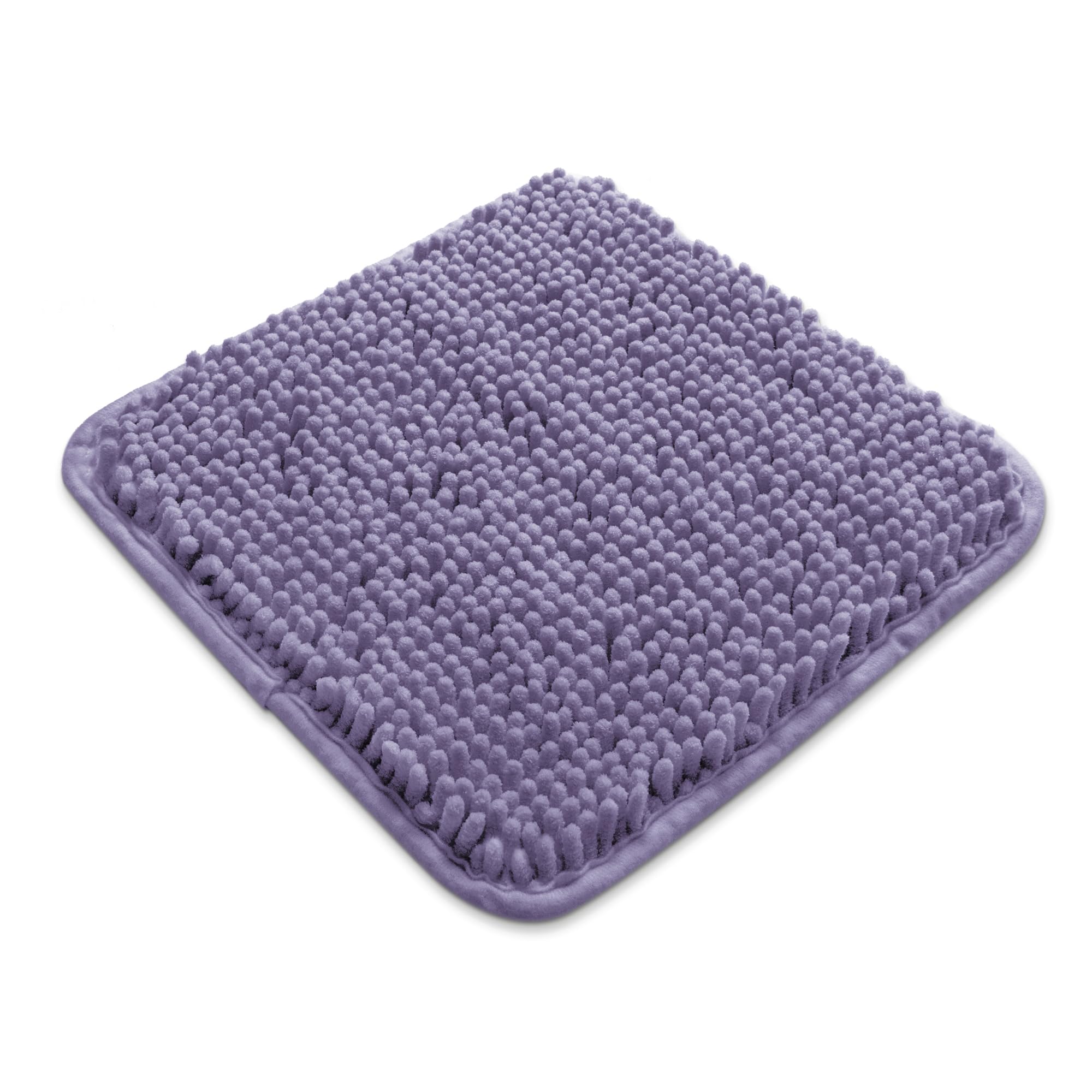 Yeaban Small Bathroom Mats – Thick Chenille Bath Mats | Absorbent and Washable Bath Rug Non Slip, Plush and Soft Mats for Bathroom, Shower, Sink (12 x 12 inches, Lavender) — image 1