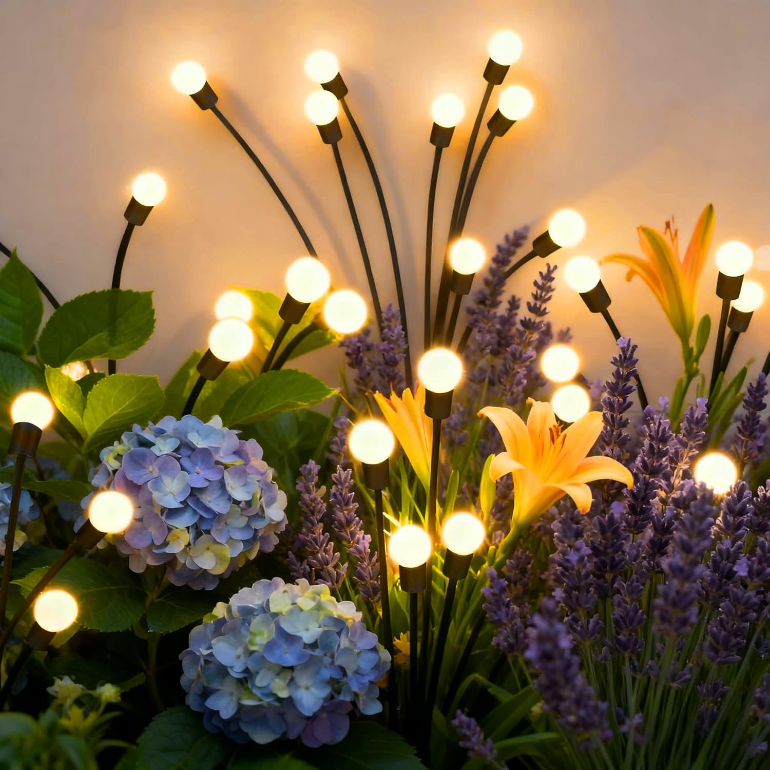 Automatic Garden Solar Light Outdoor Waterproof Solar Plant Lights Garden for Decor Home Office Balcony Flower Pots Pathways Fence (1, Standard)-picture-28