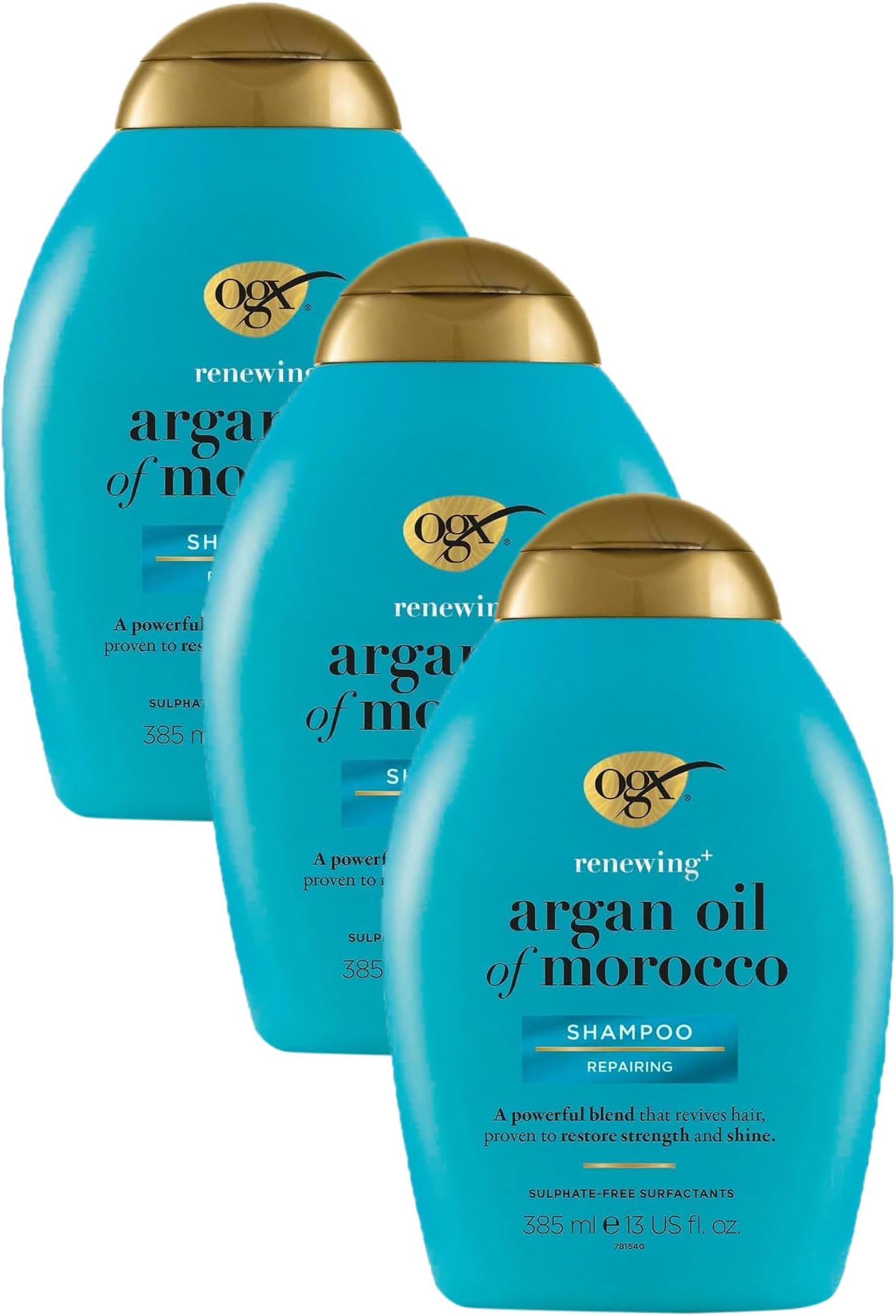 Argan Oil of Morocco Sulfate Free Shampoo for Dry Hair, 385ml (Pack of 3)